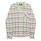 CARHARTT Womens Green & Purple Check Shirt S Long Sleeve Casual Cotton