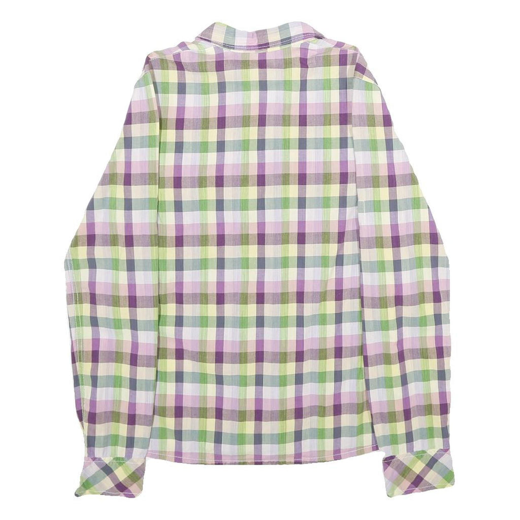 CARHARTT Womens Green & Purple Check Shirt S Long Sleeve Casual Cotton