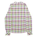 CARHARTT Womens Green & Purple Check Shirt S Long Sleeve Casual Cotton