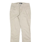 DICKIES Womens Slim Beige Cotton Blend Slim Straight Trousers W26 L32 Stylish