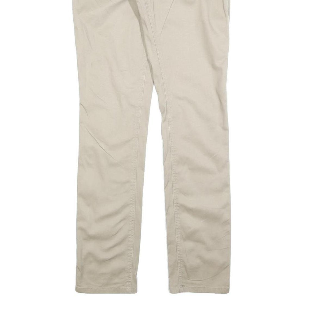 DICKIES Womens Slim Beige Cotton Blend Slim Straight Trousers W26 L32 Stylish