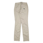 DICKIES Womens Slim Beige Cotton Blend Slim Straight Trousers W26 L32 Stylish