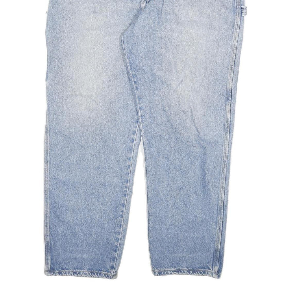 DICKIES Mens Blue Relaxed Straight Denim Light Jeans W40 L30 Workwear