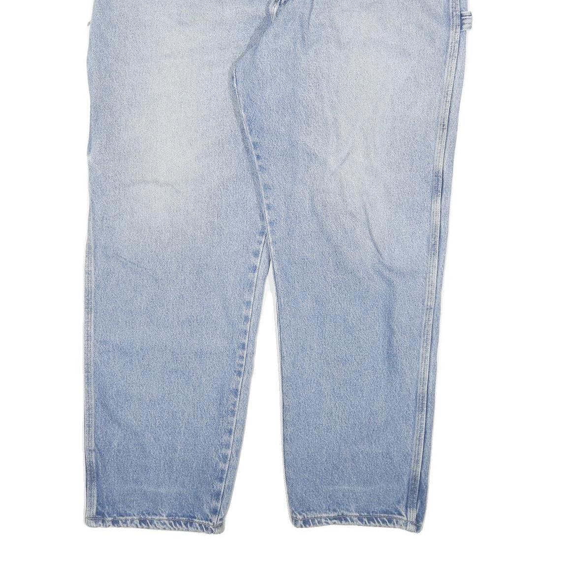 DICKIES Mens Blue Relaxed Straight Denim Light Jeans W40 L30 Workwear