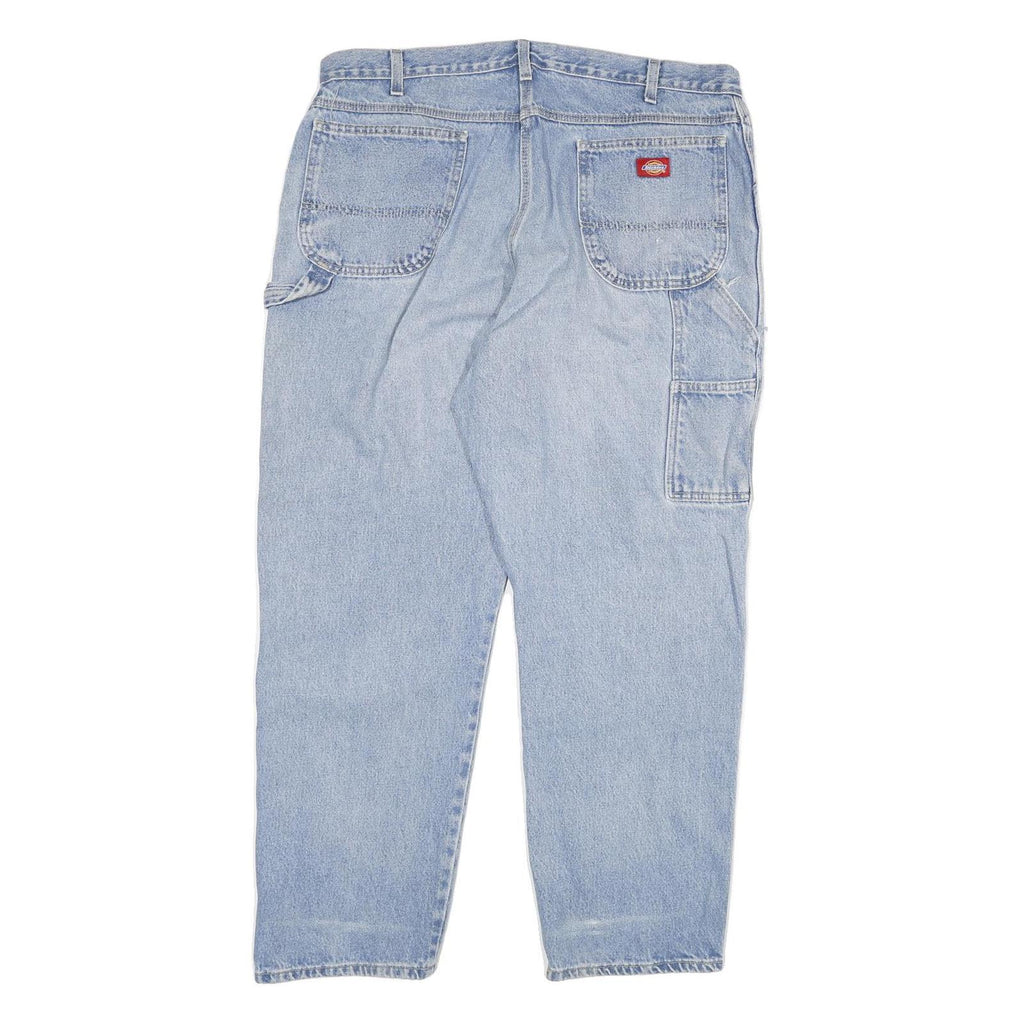 DICKIES Mens Blue Relaxed Straight Denim Light Jeans W40 L30 Workwear