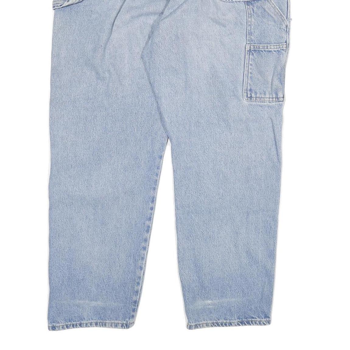 DICKIES Mens Blue Relaxed Straight Denim Light Jeans W40 L30 Workwear