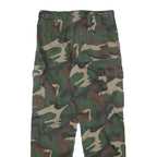 Mens Cotton Blend Camouflage Cargo Trousers Regular W26 L25 Utility Zip Pocket