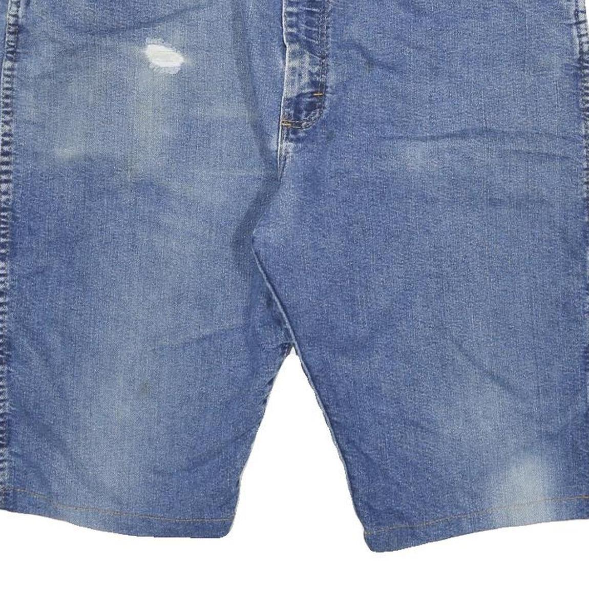 WRANGLER Mens Denim Blue Casual Shorts 2XL W36 Cotton Blend Comfortable Fit