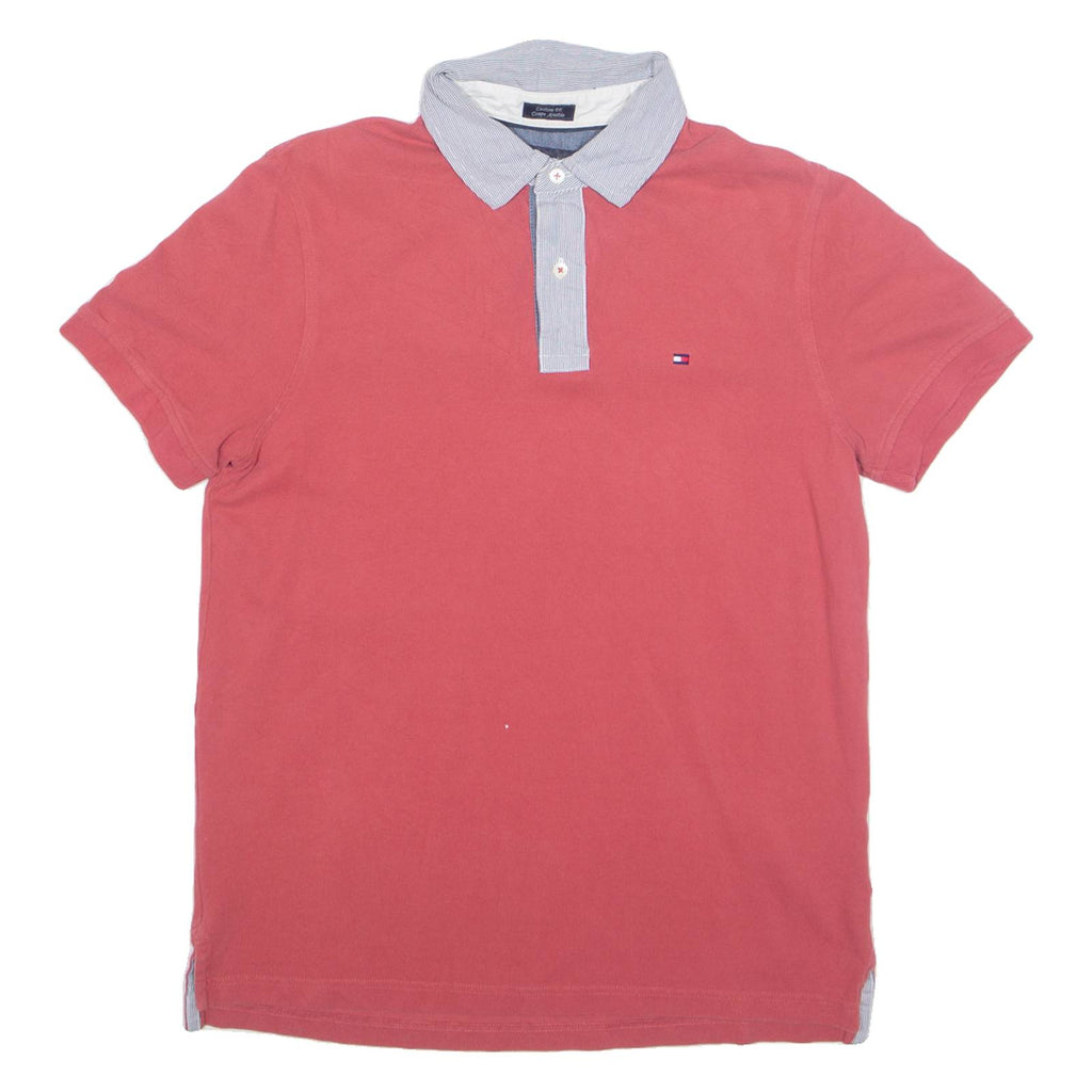 TOMMY HILFIGER Mens Polo Shirt Red M