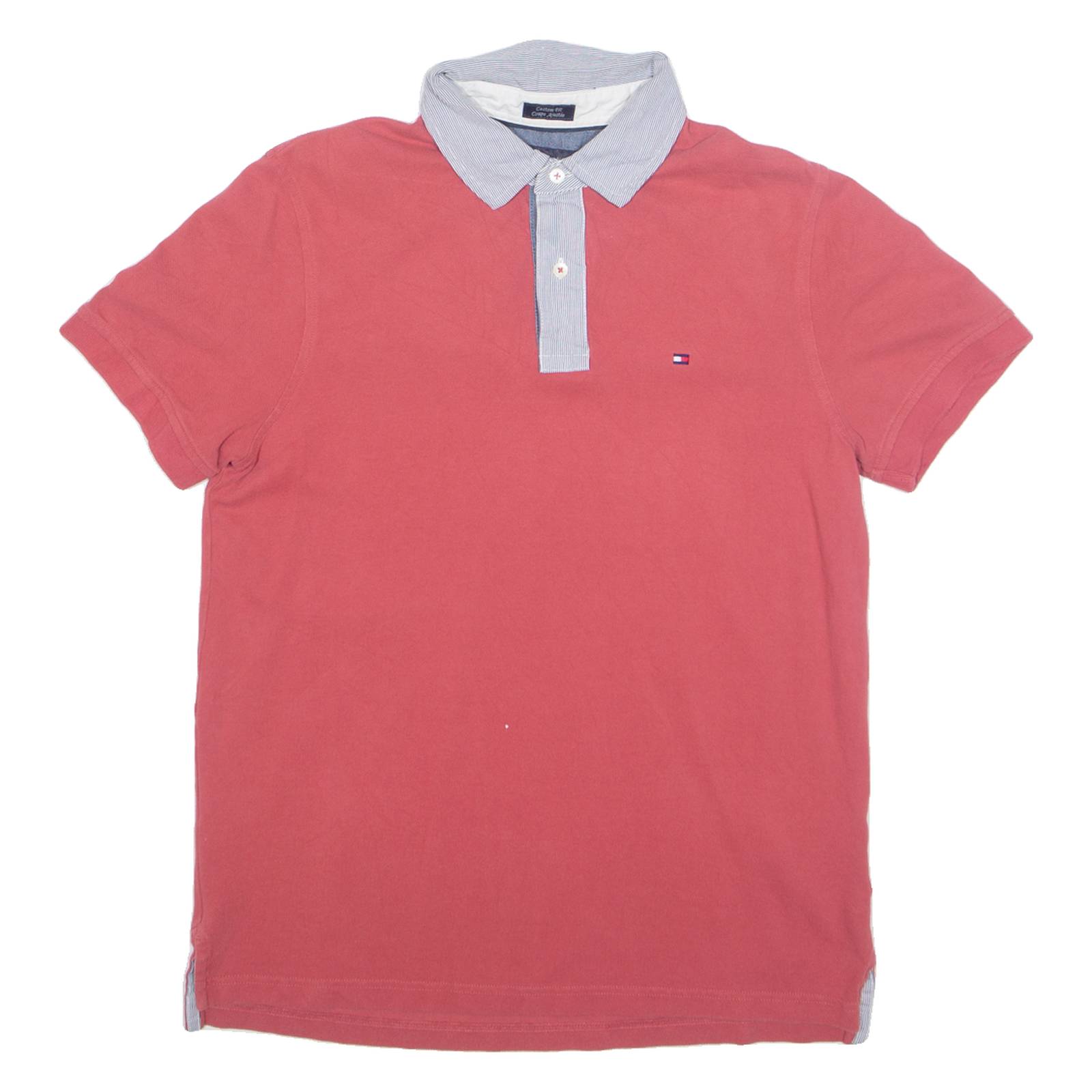 TOMMY HILFIGER Mens Polo Shirt Red M