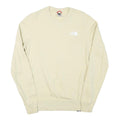 THE NORTH FACE Mens Cream Sweatshirt Crew Neck S Cotton Blend Lightweight