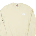 THE NORTH FACE Mens Cream Sweatshirt Crew Neck S Cotton Blend Lightweight