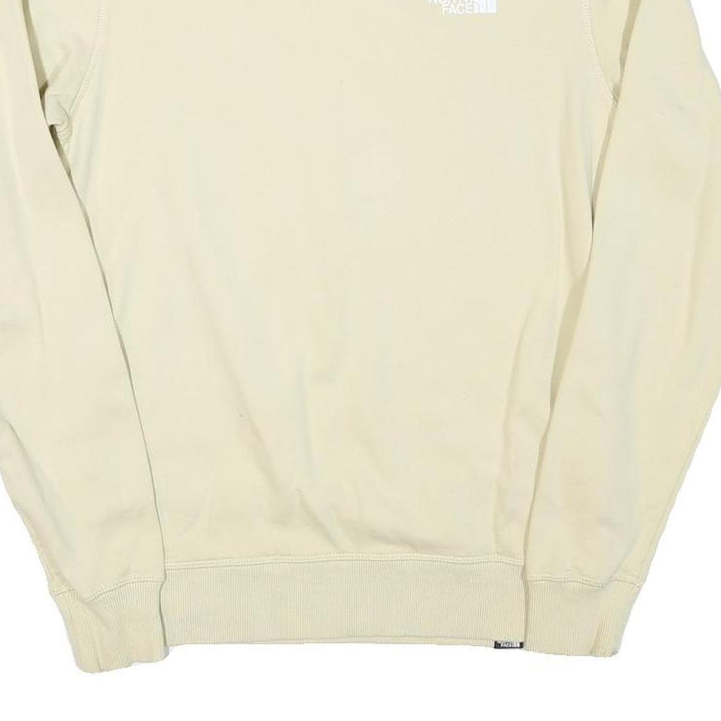 THE NORTH FACE Mens Cream Sweatshirt Crew Neck S Cotton Blend Lightweight