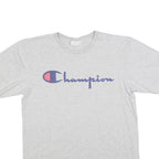 CHAMPION Mens Grey Graphic T-Shirt M Short Sleeve Crew Neck Cotton Blend Casual