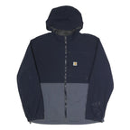 CARHARTT Mens Navy & Grey Zip Jacket L Polyamide Blend Outdoor Casual Stylish