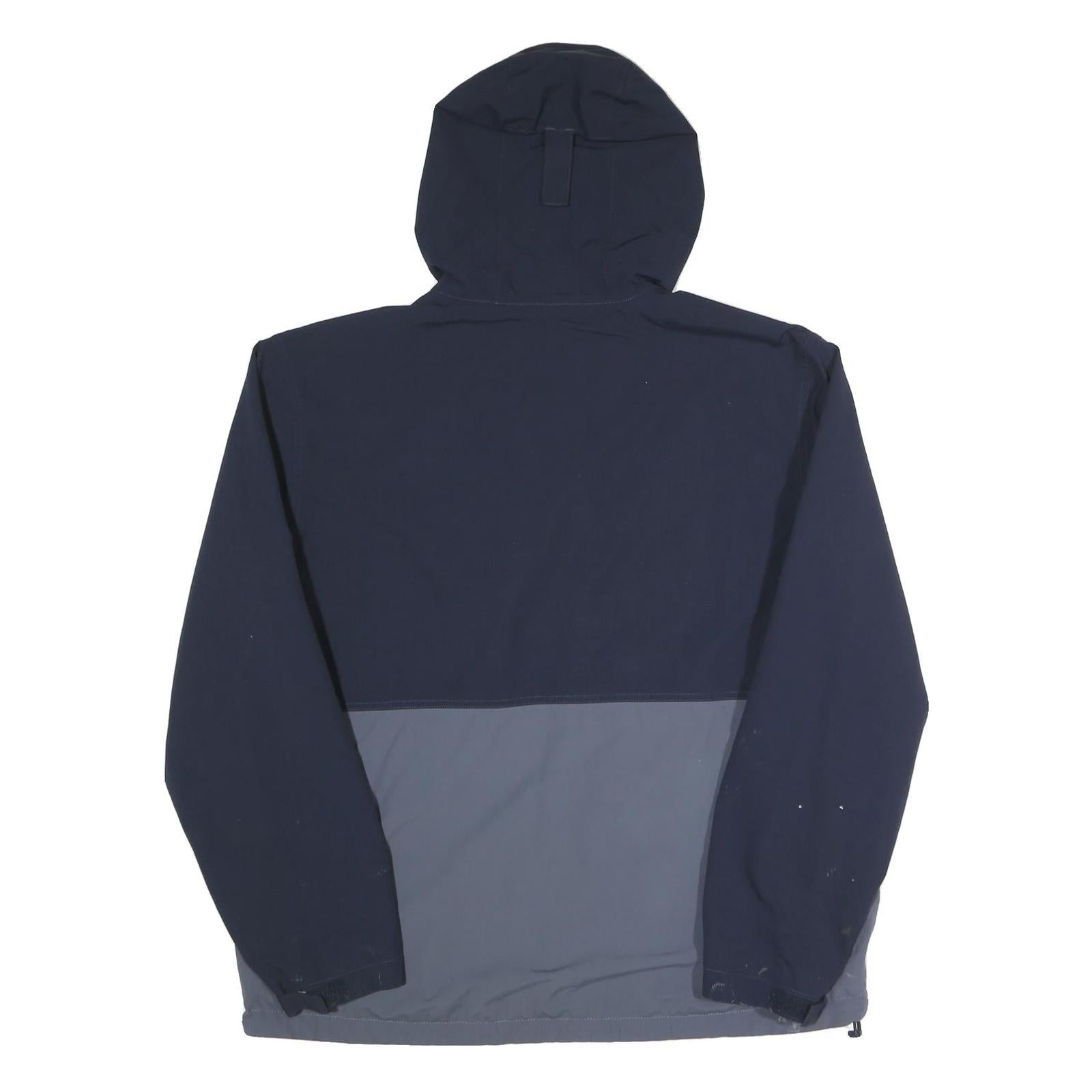 CARHARTT Mens Navy & Grey Zip Jacket L Polyamide Blend Outdoor Casual Stylish