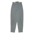 SPENGLER Womens Polyester Blend Relaxed Tapered Trousers W25 L29 Checked Print