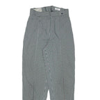 SPENGLER Womens Polyester Blend Relaxed Tapered Trousers W25 L29 Checked Print