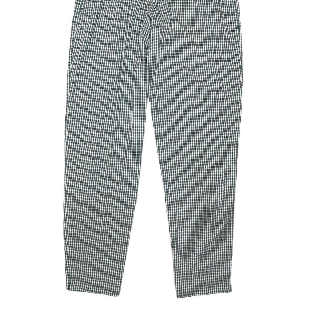 SPENGLER Womens Polyester Blend Relaxed Tapered Trousers W25 L29 Checked Print
