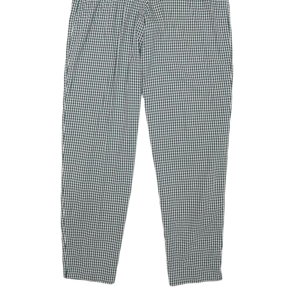 SPENGLER Womens Polyester Blend Relaxed Tapered Trousers W25 L29 Checked Print