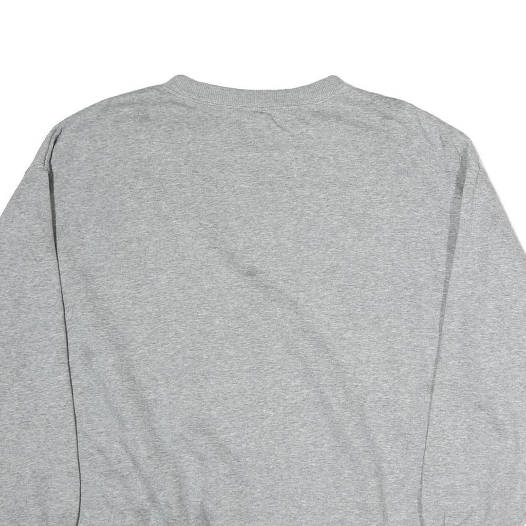 NIKE Mens Grey Crew Neck M Cotton Logo Embroidered Casual Sweatshirt