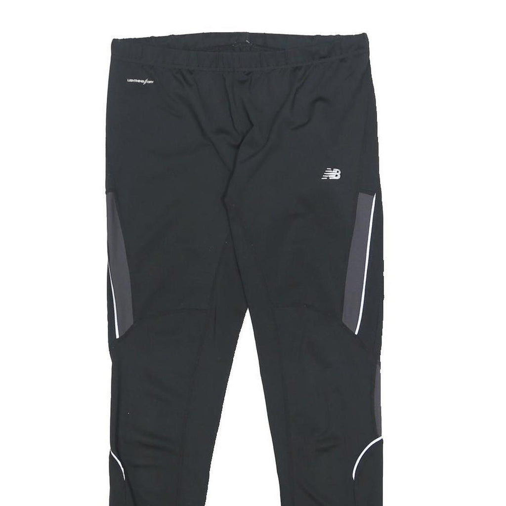 NEW BALANCE Mens Joggers Black & Grey Slim Tapered M W28 L27 Reflective Logo