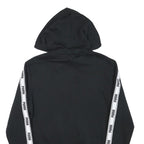 PUMA Womens Black Hoodie S Full Zip Zip Up Logo Tape Sleeve