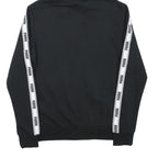 PUMA Womens Black Hoodie S Full Zip Zip Up Logo Tape Sleeve