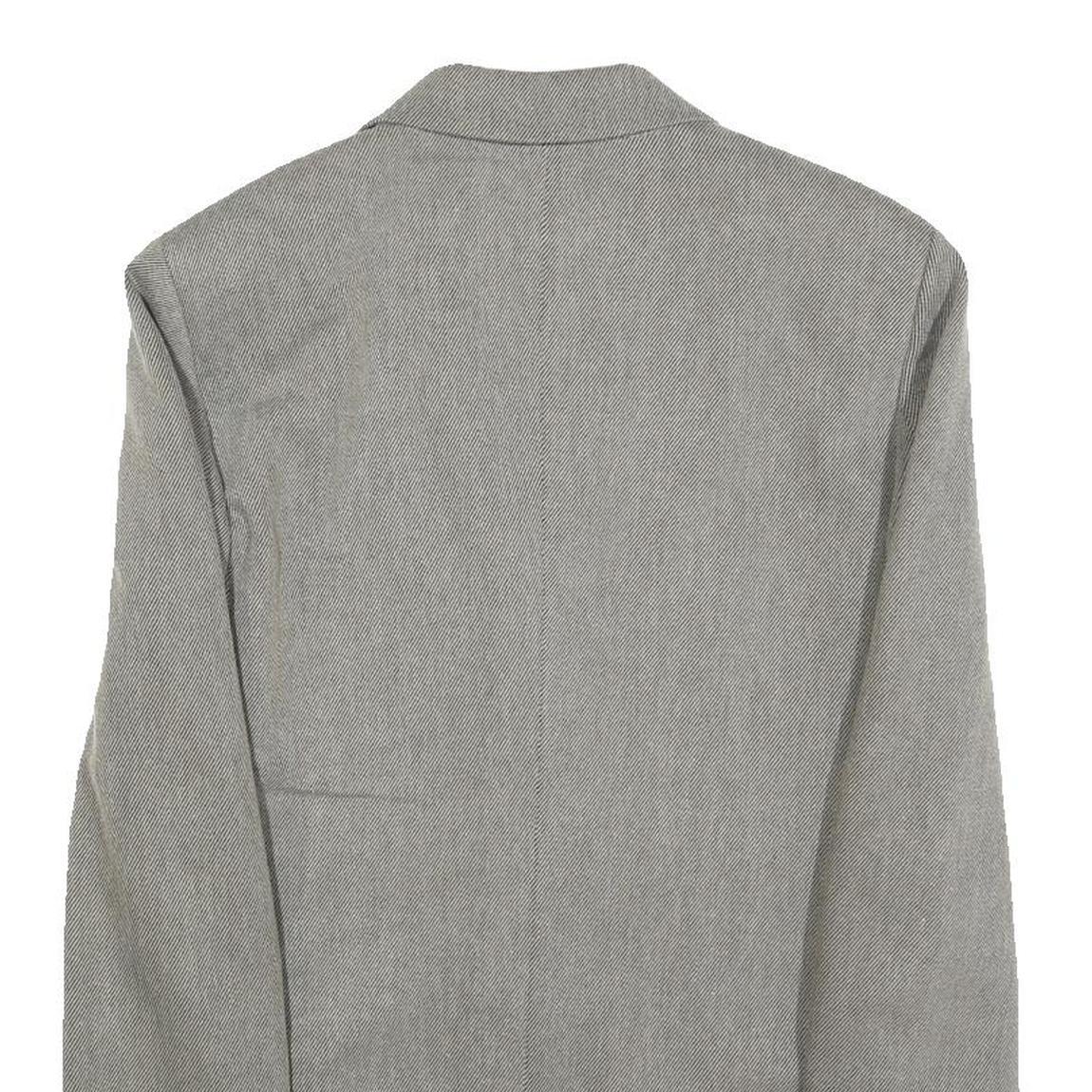 WEEKEND MAX MARA Womens Grey Wool Blend Blazer Jacket UK 10 Herringbone Button