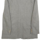 WEEKEND MAX MARA Womens Grey Wool Blend Blazer Jacket UK 10 Herringbone Button