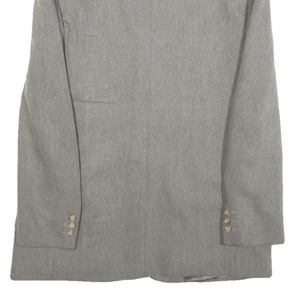 WEEKEND MAX MARA Womens Grey Wool Blend Blazer Jacket UK 10 Herringbone Button