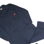 DICKIES Mens Navy Blue Polyester Blend Dungarees Relaxed Fit Plain 2XL W50 L25