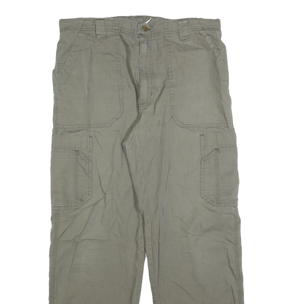 CARHARTT Mens Cotton Blend Beige Regular Straight Trousers W32 L30 Durable