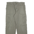 CARHARTT Mens Cotton Blend Beige Regular Straight Trousers W32 L30 Durable