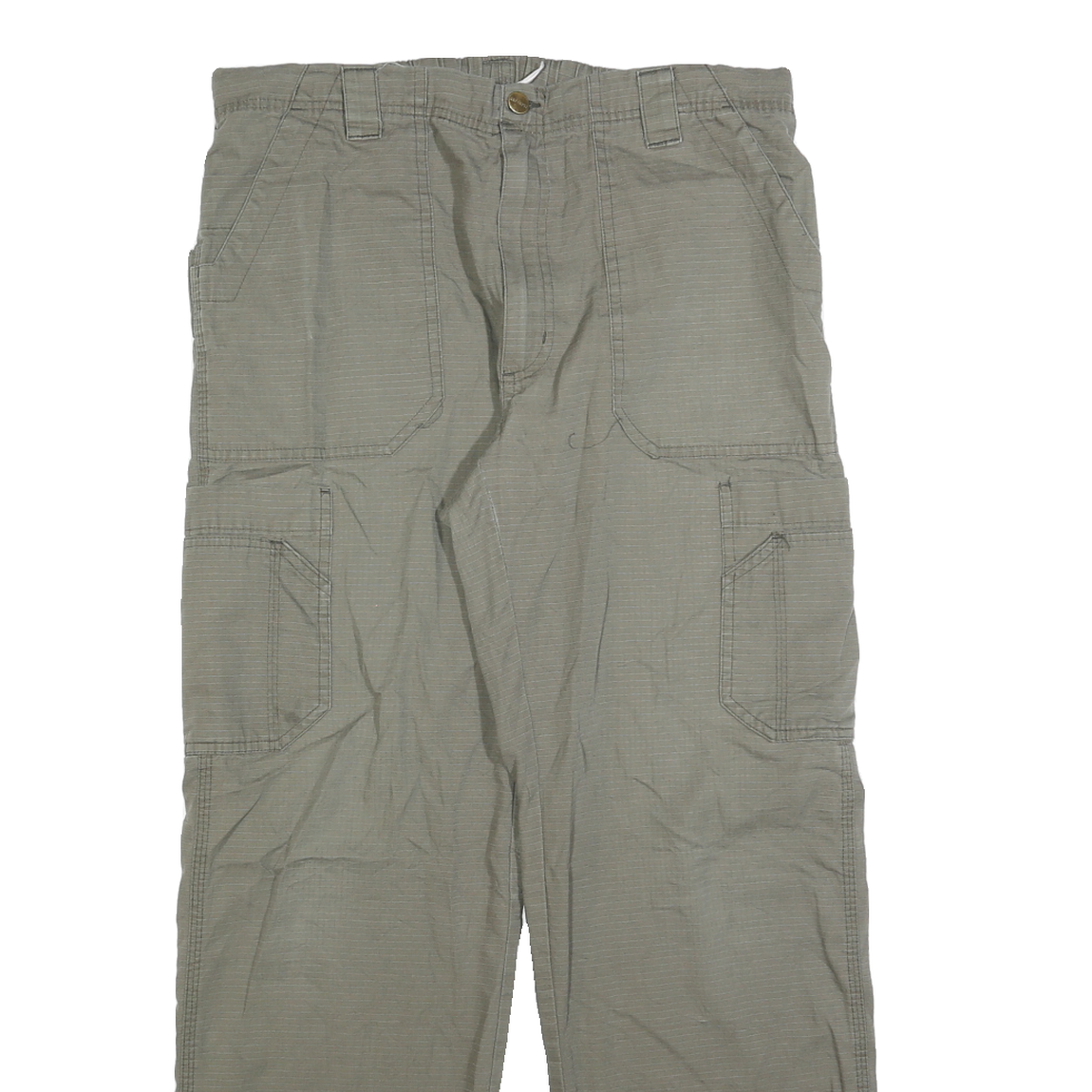 CARHARTT Mens Cotton Blend Beige Regular Straight Trousers W32 L30 Durable