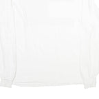 TOMMY HILFIGER Mens White Graphic T-Shirt L Long Sleeve Crew Neck Cotton