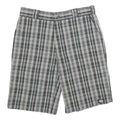 DICKIES Mens Shorts Grey Black Plaid M W32 Cargo Cotton Blend Casual