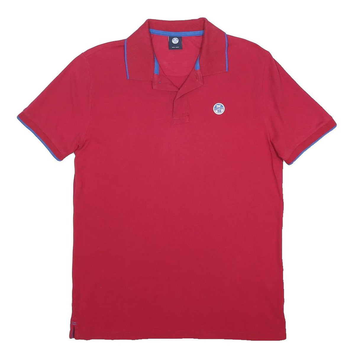 NORTH SAILS Mens Red Polo Shirt S Cotton Short Sleeve Basic Comfortable
