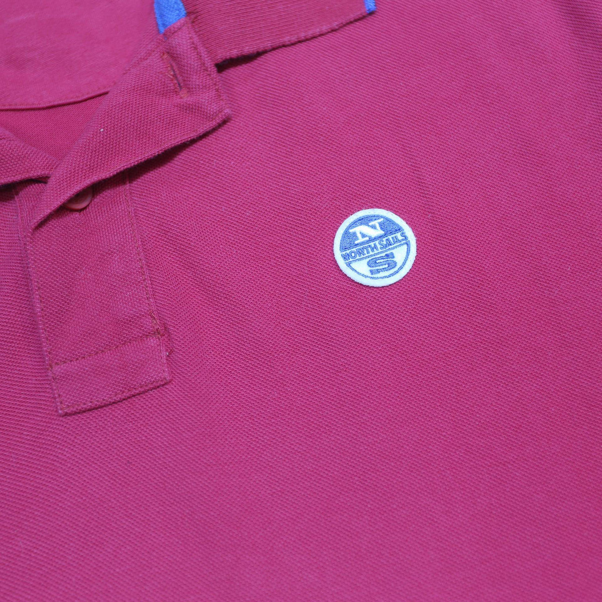 NORTH SAILS Mens Red Polo Shirt S Cotton Short Sleeve Basic Comfortable