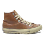 CONVERSE Chuck Taylor All Star Womens Ankle Boots Leather Brown UK 7.5 Fleece