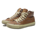 CONVERSE Chuck Taylor All Star Womens Ankle Boots Leather Brown UK 7.5 Fleece