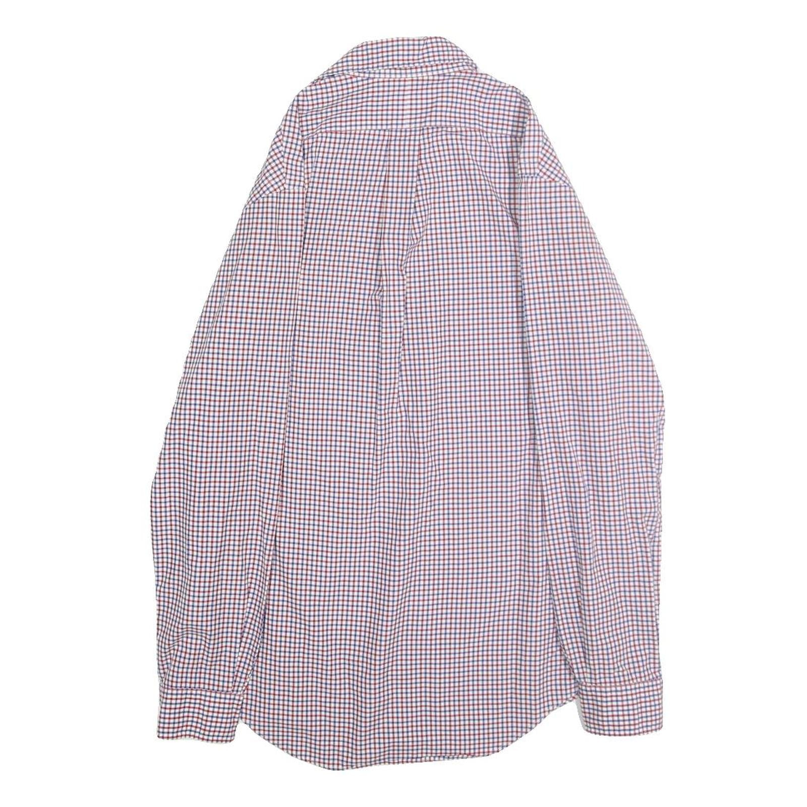 RALPH LAUREN Mens Red & Blue Checked Shirt S Classic Button Down Cotton