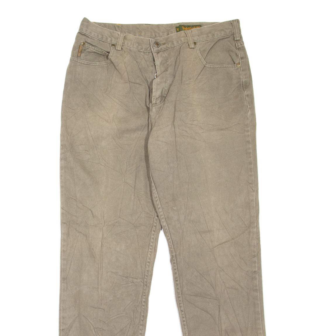 TIMBERLAND Mens Jeans Green Regular Tapered W32 L32