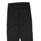 TRU-SPEC Mens Cotton Blend Black Regular Cargo Trousers W36 L33 Durable Zip