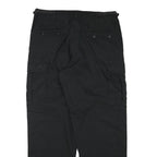 TRU-SPEC Mens Cotton Blend Black Regular Cargo Trousers W36 L33 Durable Zip