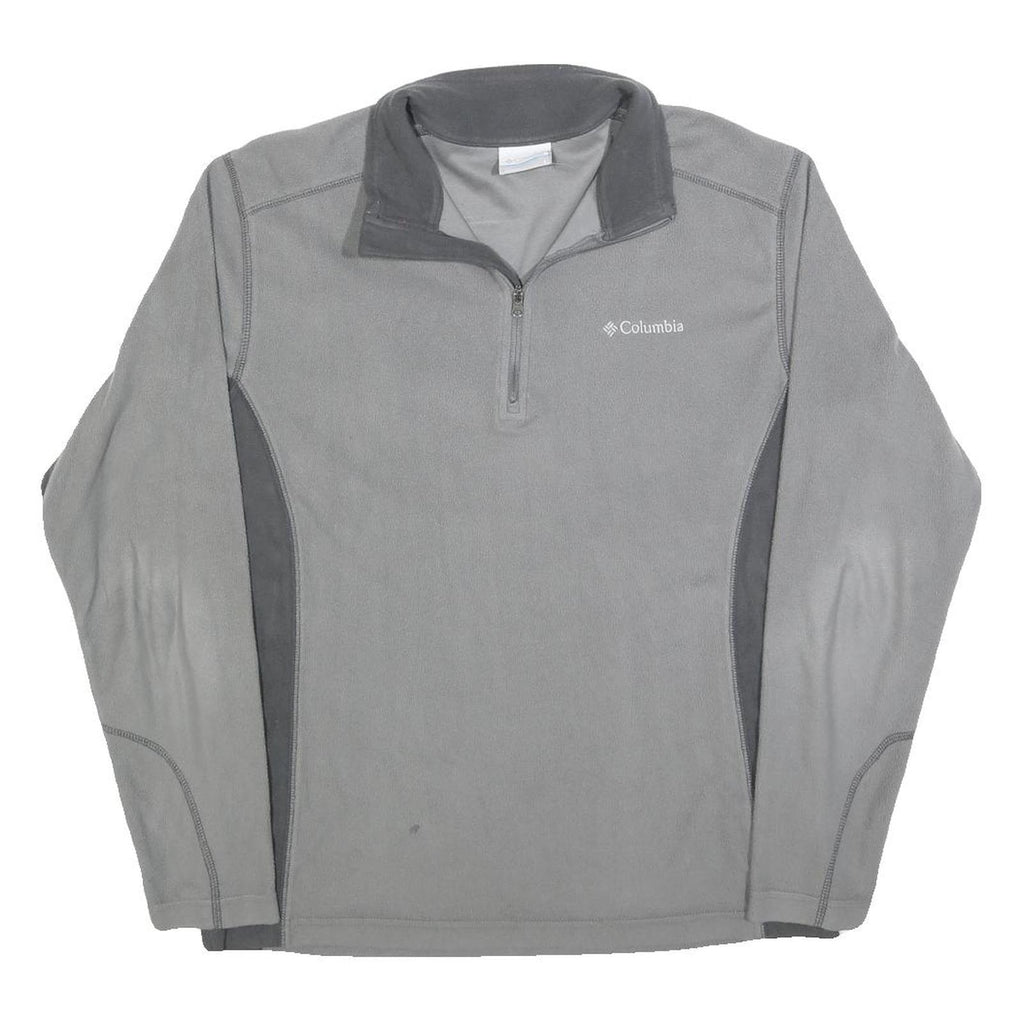 COLUMBIA Mens Grey Outdoor Pullover Plain High Neck Basic Knit S Soft Warm
