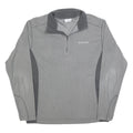 COLUMBIA Mens Grey Outdoor Pullover Plain High Neck Basic Knit S Soft Warm