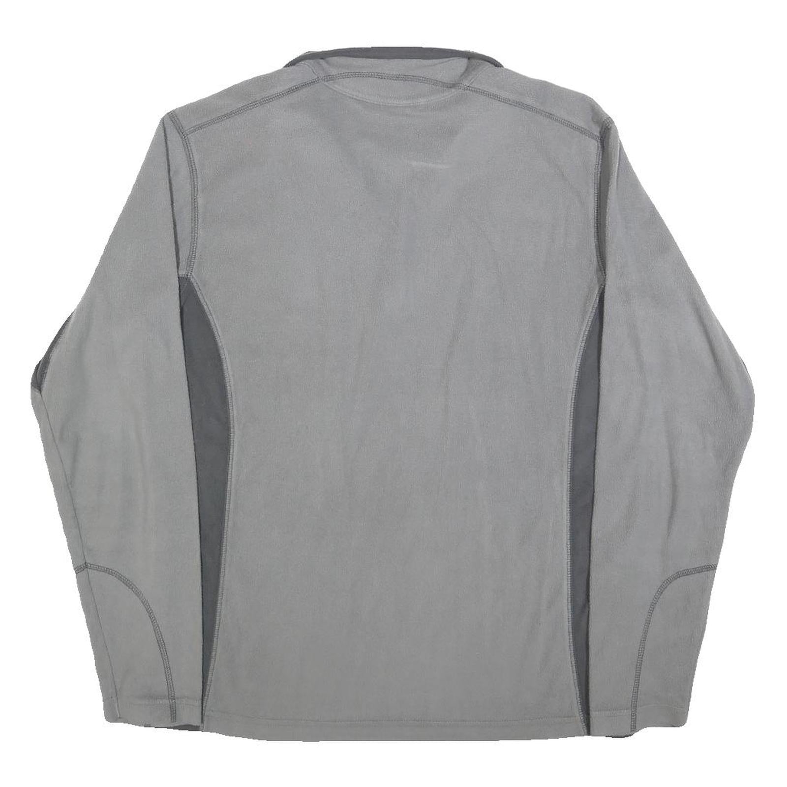 COLUMBIA Mens Grey Outdoor Pullover Plain High Neck Basic Knit S Soft Warm