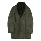 Womens Green Polyester Button Jacket XL Soft Touch Long Sleeve Classic Fit