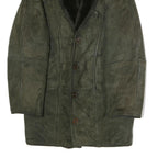 Womens Green Polyester Button Jacket XL Soft Touch Long Sleeve Classic Fit